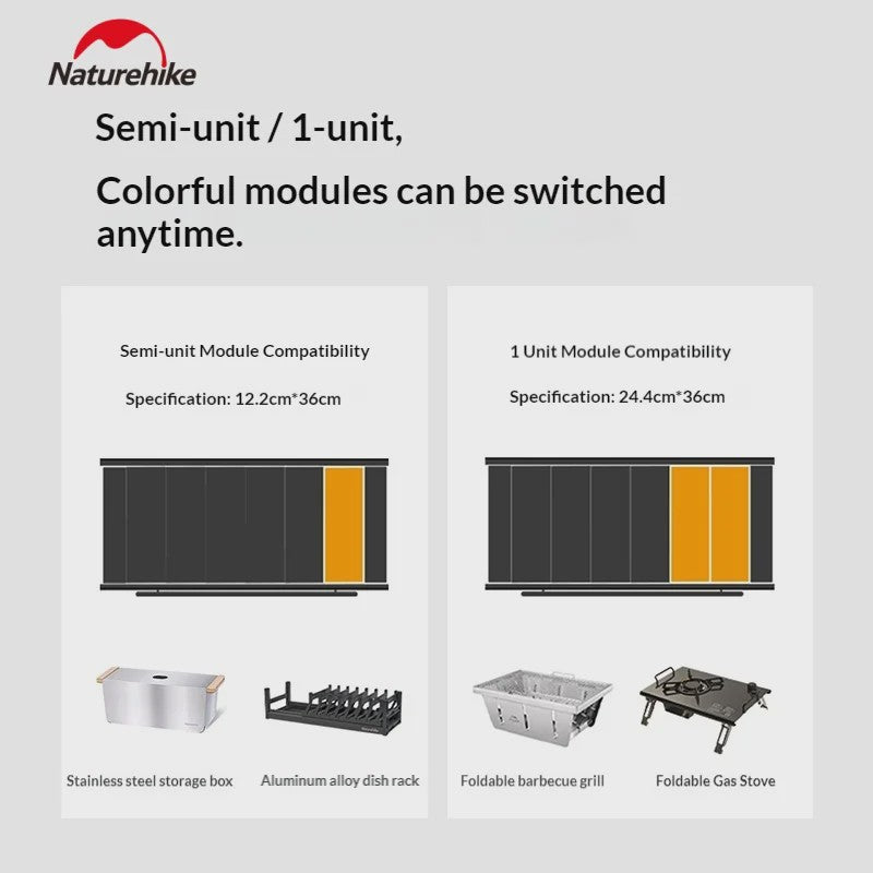 Naturehike IGT Modulaire Aluminium Vouwtafel - Snel Opzetbaar voor Camping & BBQ