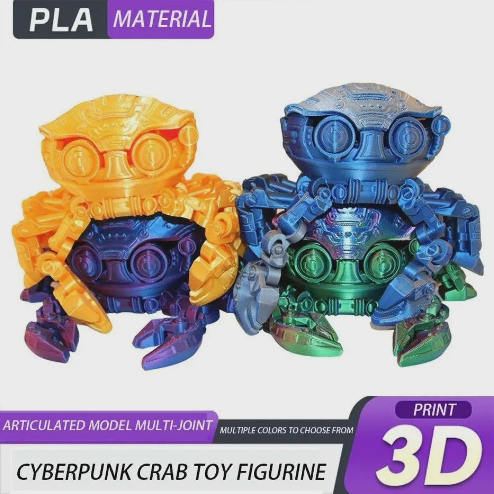 3D Geprinte Mechanische Krab - Beweegbaar Model Speelgoed