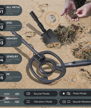 SUNPOW Professionele Metaaldetector Kit met Pinpointer - Waterdicht & Hoge Precisie