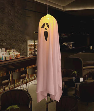 Halloween Hangende Spook met LED Verlichting - Spookachtige Decoratie voor Binnen en Buiten