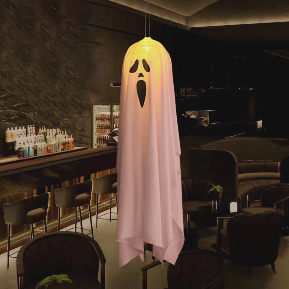 Halloween Hangende Spook met LED Verlichting - Spookachtige Decoratie voor Binnen en Buiten