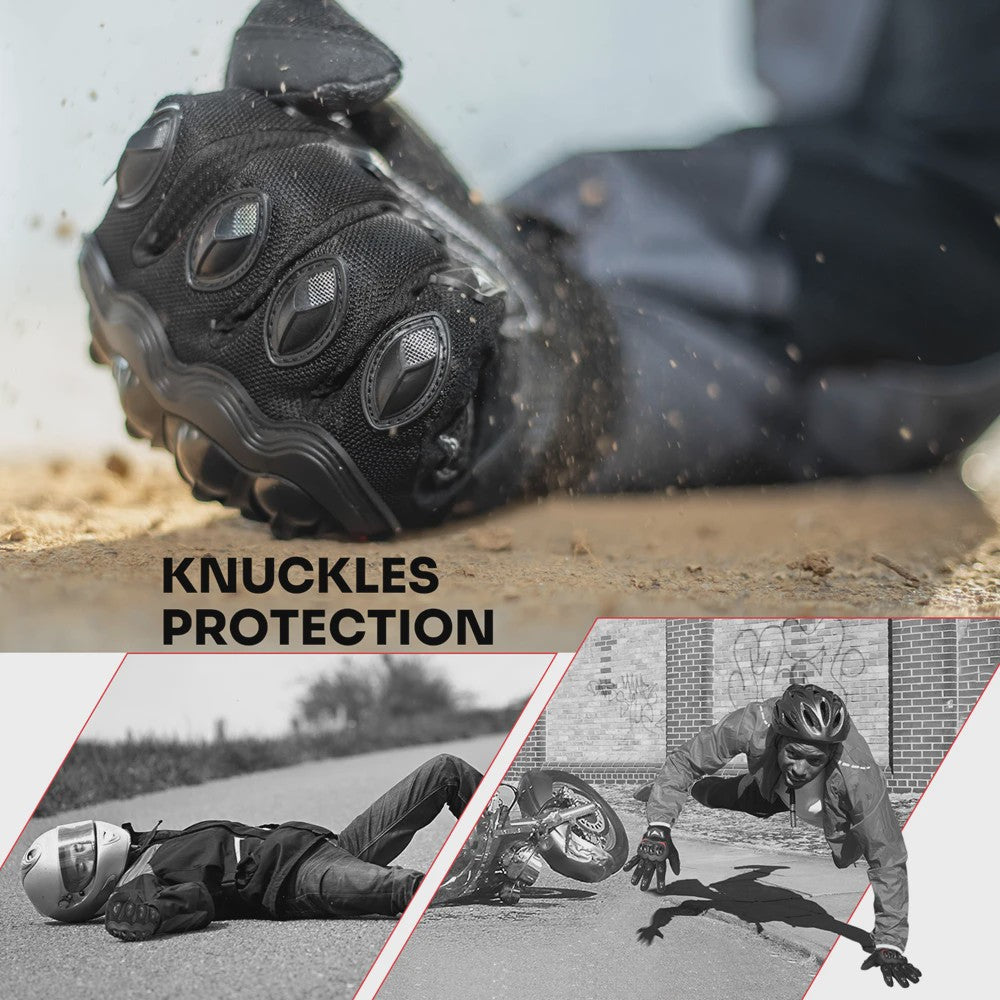 KEMIMOTO Zomer Motorhandschoenen met CE Knokkelbescherming en Touchscreen Functie