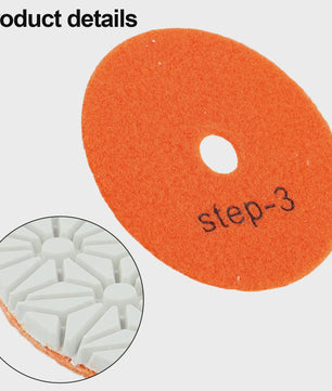 4-Inch Diamant Polijstpads Set - 3 Stappen - Nat/Droog Gebruik