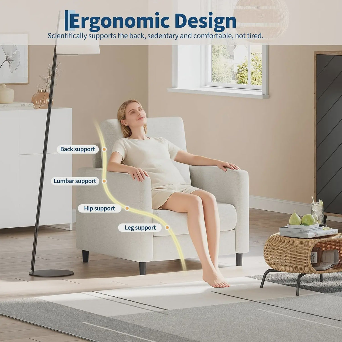 Moderne 2-zits bank en fauteuil set - Compact en comfortabel voor kleine ruimtes
