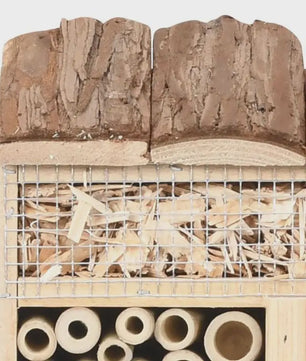 Houten Insectenhotel 30x10x30 cm - Natuurlijk Verblijf voor Bijen en Vlinders