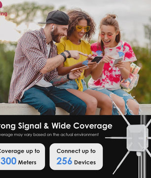 Krachtige WiFi 6 Outdoor Access Point | Dual Band 2.4G/5G | Mesh Extender | PoE | IP67 Weerbestendig