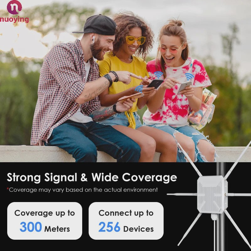 Krachtige WiFi 6 Outdoor Access Point | Dual Band 2.4G/5G | Mesh Extender | PoE | IP67 Weerbestendig