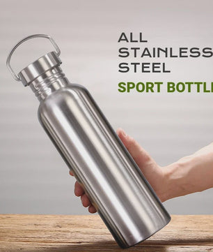 RVS Waterfles 500/750/1000ml - Duurzame Sportfles met Grote Opening