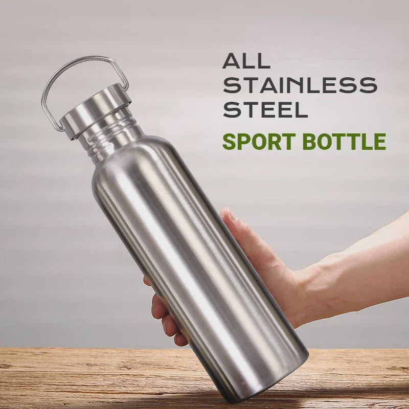 RVS Waterfles 500/750/1000ml - Duurzame Sportfles met Grote Opening