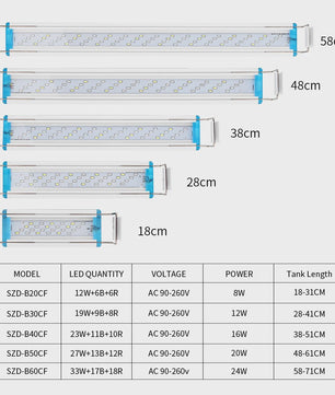 Super Bright LED Aquarium Lamp - Verstelbare Clip-on Verlichting voor Planten & Vissen (18-70cm)