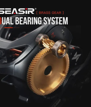 SEASIR Cast X2 Baitcasting Reel - 7.3:1 Versnelling, Keramische Lagers & Carbon Washer