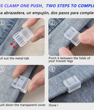 Onzichtbare Broek Verklenger Clips - 10 Stuks - Snel Broekspijpen Inkorten Zonder Naaien