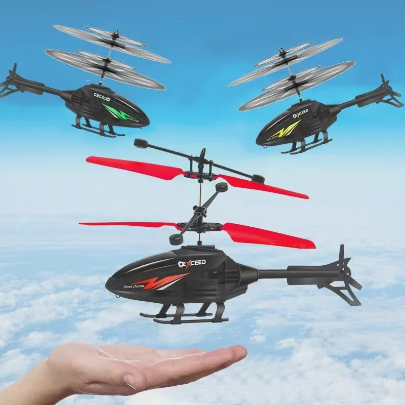 Handgestuurde RC Helikopter met Verlichting - Impactbestendig & Oplaadbaar