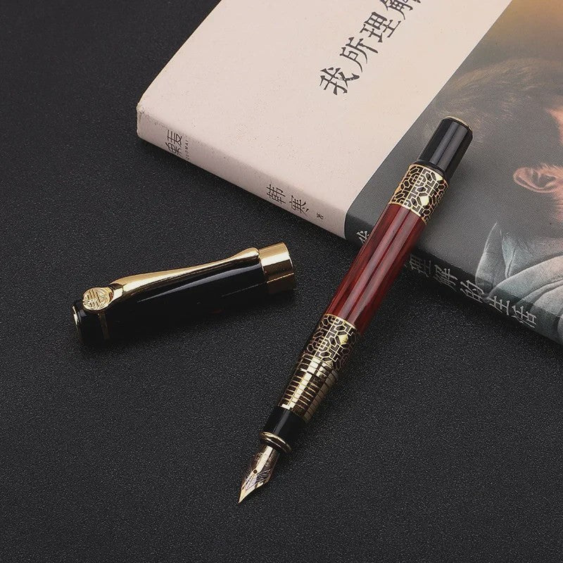 Luxe Metalen Vulpen met F-punt - Klassiek Design voor Zakelijk Schrijven