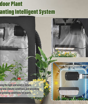 Complete Kweek Tentsysteem: Grow Tent met Ventilator, Koolstoffilter & Dimbare Full Spectrum LED Groeilamp