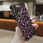 Luxe Leopard Print Telefoonhoesje met Plating & Anti-Val Bescherming voor Samsung