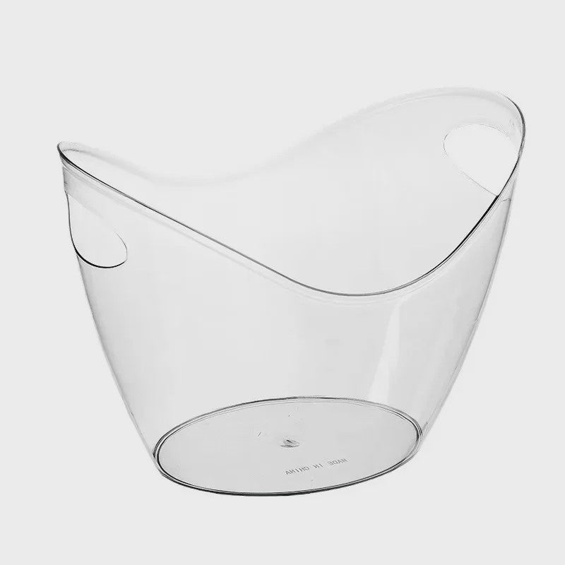 Grote Transparante IJsemmer met Handvat - Perfect voor Wijn, Champagne & Bier