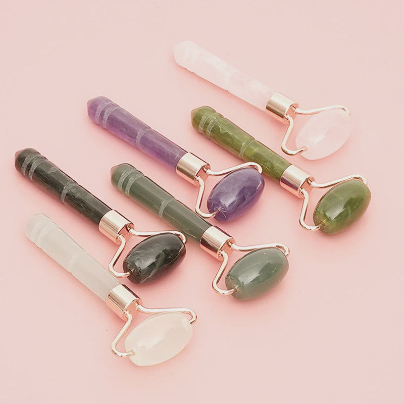 Jade Gezichtsroller & Gua Sha Tool - Natuursteen Massage voor Huidverjonging & Facelift