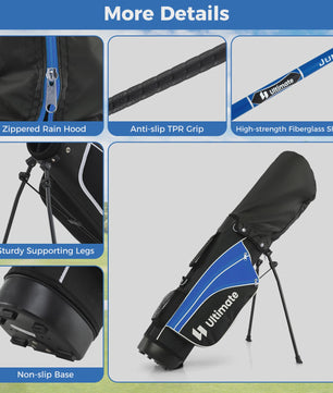 5-delige Kinder Golfset met Fairway Wood, IJzer 7, 9 & Putter - Voor Kinderen 8-10 Jaar