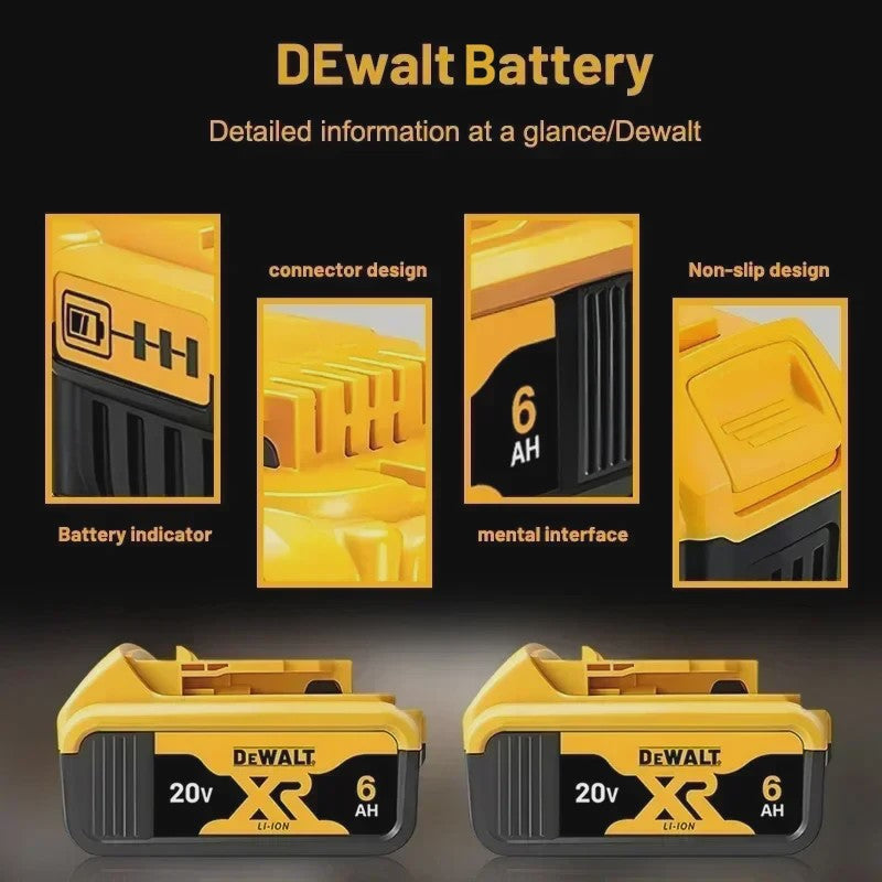 DeWalt 20V MAX XR 6.0Ah Lithium Accu - DCB206 - Snel Opladen