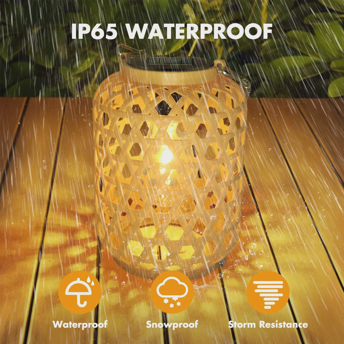 Sfeervolle Rattan Solar Lantaarn voor Buiten - Waterdicht & Decoratief