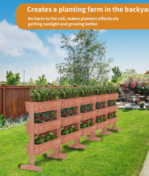 Verticale Plantenbak Hout 4 Lagen - Verhoogd Tuinbed voor Kruiden & Groenten