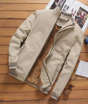 Warme Heren Aviator Jas met Fleece Voering - Perfect voor Herfst & Winter