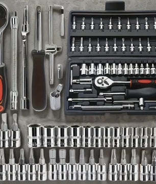 216-delige Professionele Doppenset: SAE & Metrisch, 1/4", 3/8", 1/2" Aandrijving met 72-Tands Ratel voor Auto & Huis