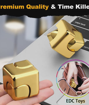 Alloy Cube Spinner Fidget Toy: Anti-Stress, Focus & Draagbaar Speelgoed
