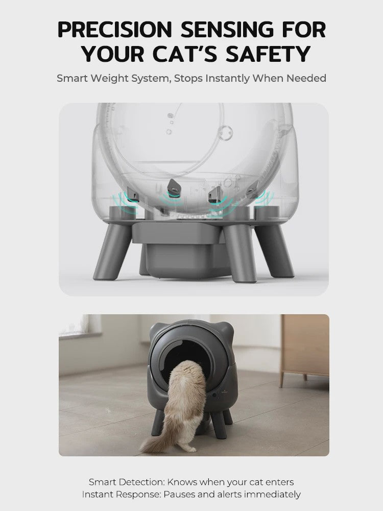 Slimme Zelfreinigende Kattenbak - App Bediening & Geurloos