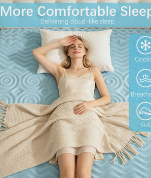 Verkoelende Traagschuim Matrastopper met Gel - Drukverlichtend & Ademend voor Optimaal Slaapcomfort