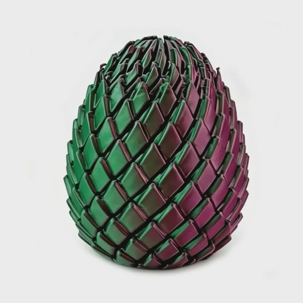3D Geprint Draken Ei - Flexibel Stressverlichtend Speelgoed & Bureau Decoratie