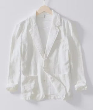 Lichte Katoenen Heren Blazer - Ademend Zomerjasje voor Business & Casual