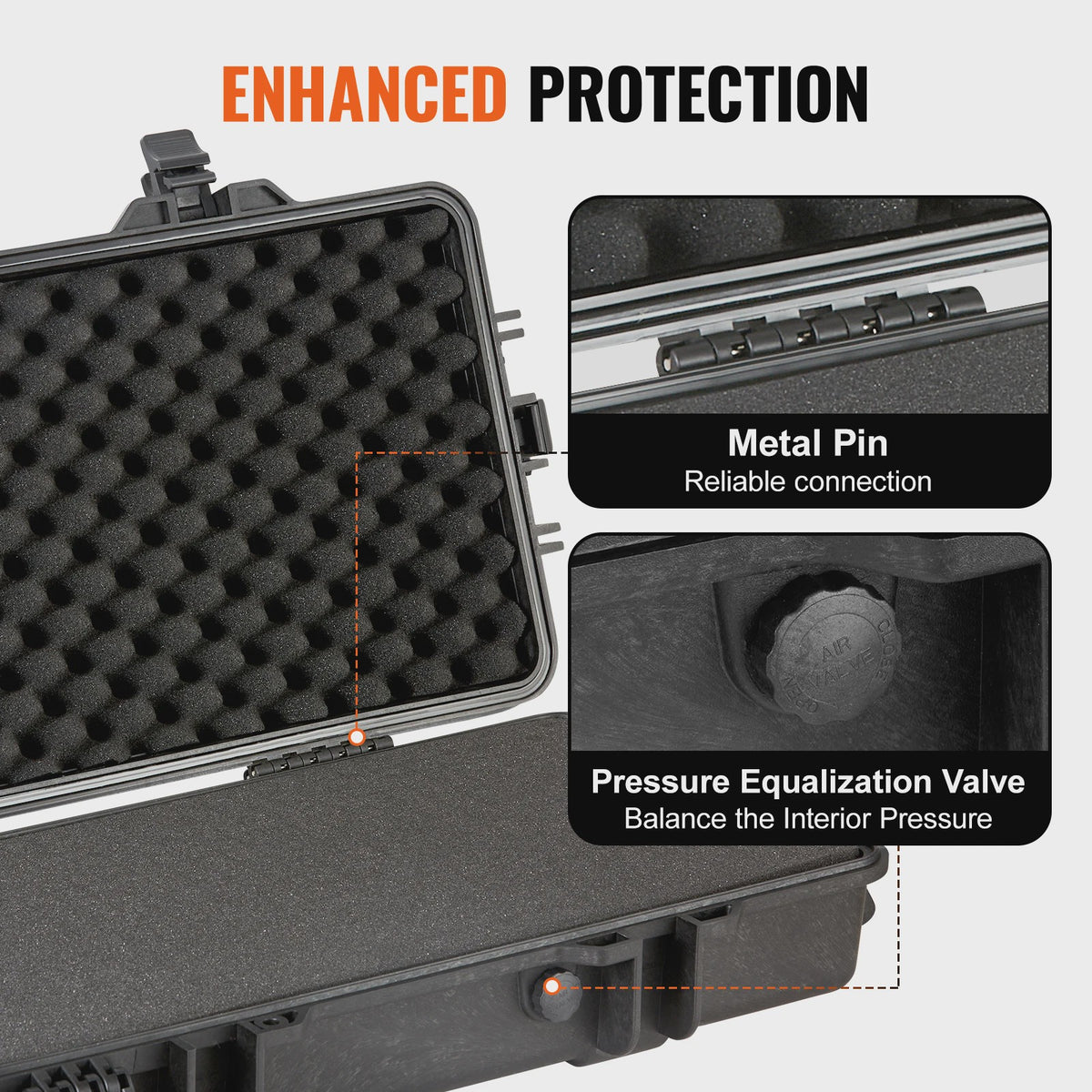 Robuuste Waterdichte Hardcase Koffer voor Lange Wapens met Wielen