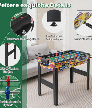 12-in-1 Multifunctionele Speltafel: Voetbal, Biljart, Air Hockey, Tafeltennis & Meer!