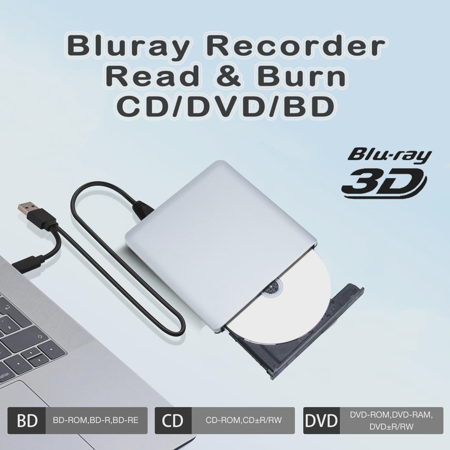 Externe Blu-ray Brander & DVD/CD Brander - USB 3.0 - Lees/Schrijf CD/DVD/BD