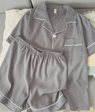 Heren Pyjamaset Korte Mouw & Shorts - Comfortabele Zomer Loungewear