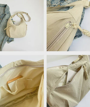 Trendy Dames Schoudertas van Zacht Materiaal - Casual Hobo Crossbody Tas
