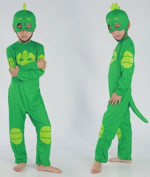 Kinder Verkleedkostuum Blauwe Kattenheld met Masker - Perfect voor Feestjes & Halloween