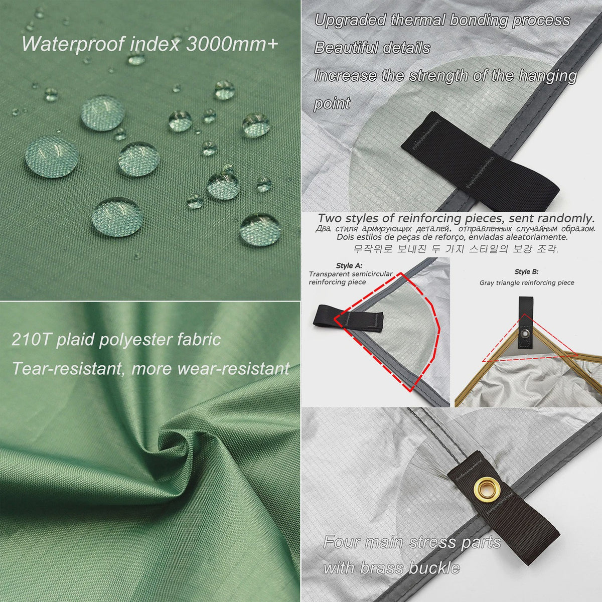 Waterdichte Tarp Tent - Lichtgewicht Outdoor Shelter & Luifel voor Camping & Survival