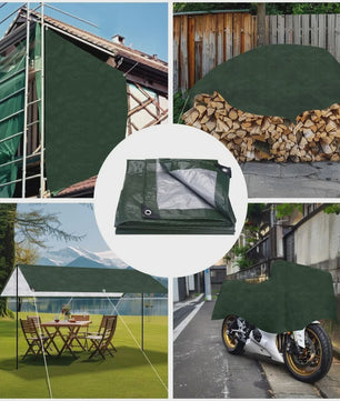 Waterdichte Tarp - Diverse Maten (3x3m tot 5x4m) voor Camping, Tuin & Outdoor Bescherming