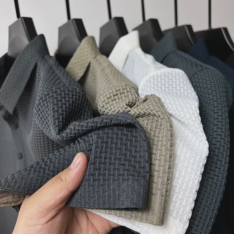Heren Zomer Polo Shirt Korte Mouw Ademend Sneldrogend Mesh Zakelijk Casual