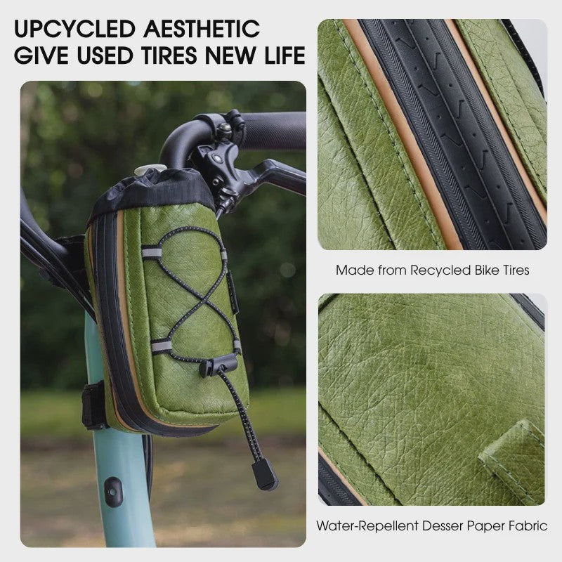 ESLNF Fiets Fleshouder & Tas - Waterdicht, Universeel Montage, Groen