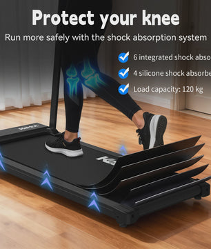 Opvouwbaar Loopband met APP Control, 2.0PK Motor, 8 Niveaus Incline & 12 Programma's - Compact Fitnessapparaat