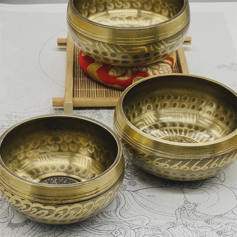 Tibetaanse Zangleiding Kom - Handgemaakte Bronzen Klankschaal voor Meditatie & Sound Healing