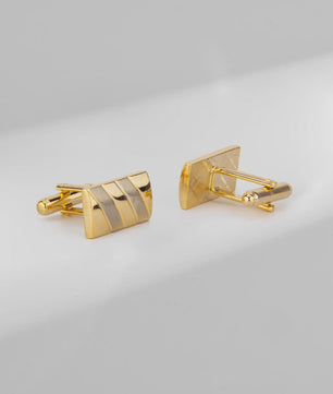 Goudkleurige Manchetknopen Set voor Heren | Stijlvolle Koperen Accessoires | Cadeau voor Hem