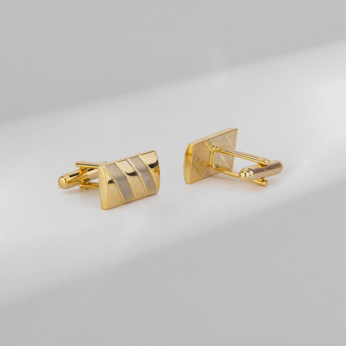 Goudkleurige Manchetknopen Set voor Heren | Stijlvolle Koperen Accessoires | Cadeau voor Hem