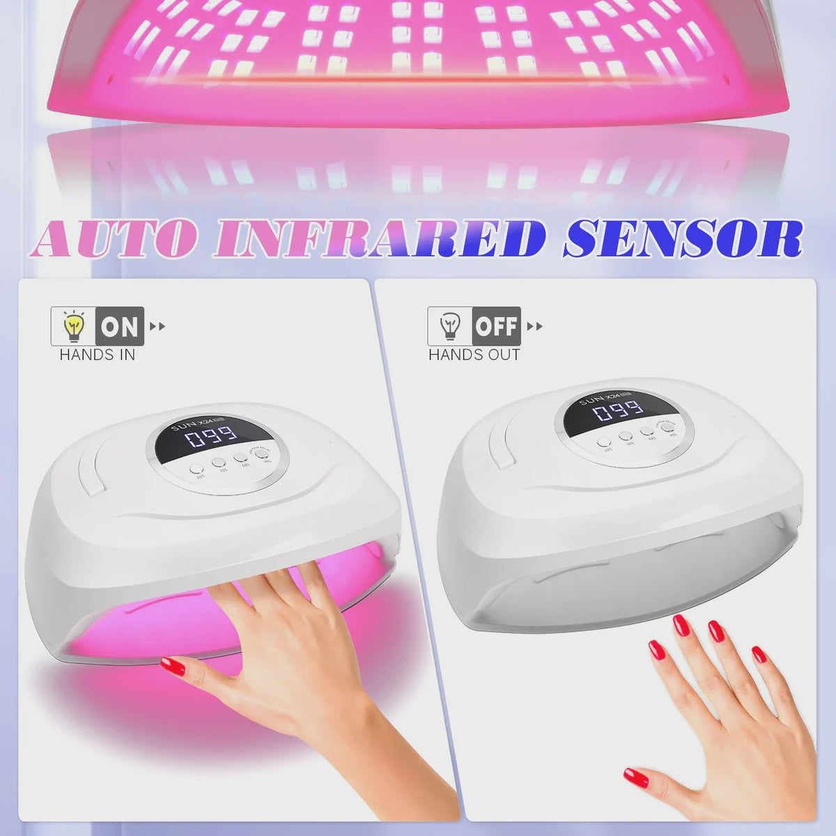 380W UV LED Nagel Lamp - 84 LEDs, Snellrogend & Automatische Sensor