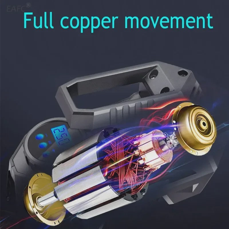 Draagbare 12V Auto Luchtpomp - 150 PSI Elektrische Bandenpomp voor Auto, Motor, Fiets & Ballen met LED