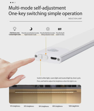 Draadloze LED Lamp met Bewegingssensor - USB Oplaadbaar voor Kast, Keuken & Slaapkamer